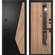 Входная дверь ОРФЕЙ-317 (Сатин черный+ Вяз барон светлый/ Вяз барон светлый)