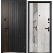 Входная дверь ОРФЕЙ-500 (Сатин черный+ Секвойя блек/ Лиственница камчатская)