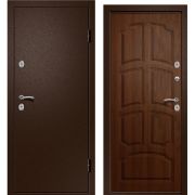 Входная дверь ТРИЕРА-21 Термо (Антик медь/ Дуб темный)