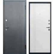 Входная дверь ЛУАРА (Бетон графит/ Экошагрень белая)