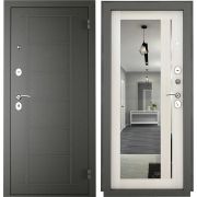 Входная дверь ТИТАН (Графит/ Беленый дуб)