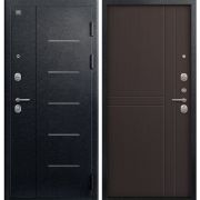 Входная дверь V-06 (Черный муар/ Лиственница темная)