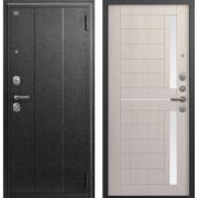 Входная дверь А-01 (Сатин черный/ Капучино 3Д)