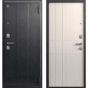 Входная дверь А-02 (Сатин черный/ Капучино 3Д)