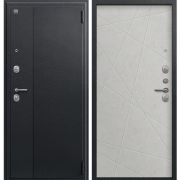Входная дверь А-03 (Сатин черный/ Бетон светлый)