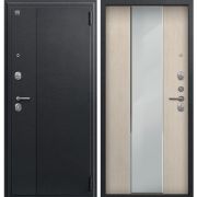 Входная дверь А-04 (Сатин черный/ Седой дуб)
