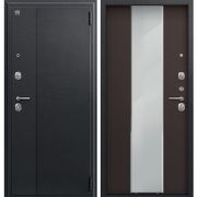 Входная дверь А-04 (Сатин черный/ Темная лиственница)