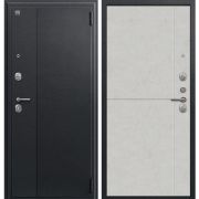 Входная дверь А-05 (Сатин черный/ Бетон светлый)