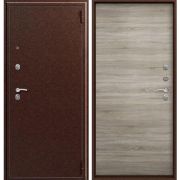 Входная дверь О-11 (Антик медь/ Дуб светлый)