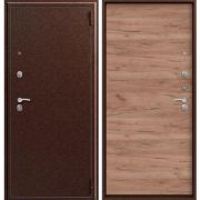 Входная дверь О-11 (Антик медь/ Дуб табак)