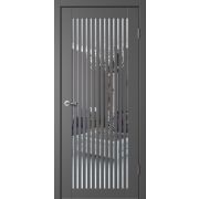 Межкомнатная дверь CLASSIC C07 ЗЕРКАЛО Эмалит графит
