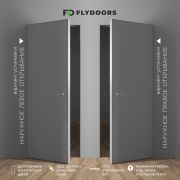 Межкомнатная дверь INVISIBLE K2AL скрытого монтажа, кромка алюминиевая хром с 2х сторон, прямое открывание, универсальное (левое, правое)