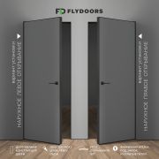 Межкомнатная дверь INVISIBLE K4AL скрытого монтажа, кромка алюминиевая черная с 4х сторон, прямое открывание, универсальное (левое, правое)