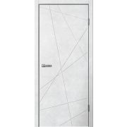 Межкомнатная дверь LINE01 ПВХ Бетон светлый, глухое