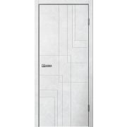 Межкомнатная дверь LINE03 ПВХ Бетон светлый, глухое