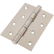 Петля стальная FD PUERTO 100*75*2,5 B2B 100-4S FH SN Никель матовый, 4 кольца, плоский колпачок