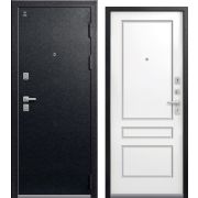 Входная дверь С-101 (Черный муар/ Кашемир белый)