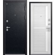 Входная дверь С-102 (Черный муар/ Сноу)