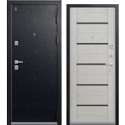 Входная дверь С-107 (Черный муар/ Бетон светлый)