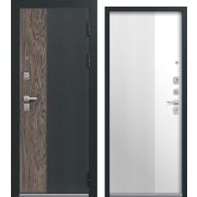 Входная дверь С-111 (Черный муар Кварц черный+ Орех мокко/ Кашемир белый)