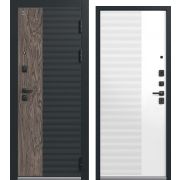 Входная дверь С-112 (Черный муар Кварц черный+ Орех мокко/ Кашемир белый)