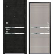 Входная дверь С-115 (Черный муар Бетон темный/ Кашемир грей)