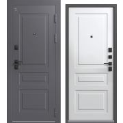 Входная дверь LUX-4 (Антрацит муар+ Кашемир графит/ Кашемир белый)