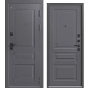 Входная дверь LUX-4 (Антрацит муар+ Кашемир графит/ Кашемир графит)