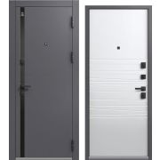Входная дверь LUX-5 (Антрацит муар+ Кашемир графит/ Кашемир белый)