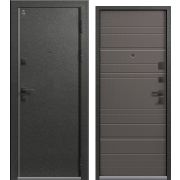 Входная дверь LUX-10 (Графит муар/ Ясень пепельный)