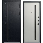 Входная дверь LUX-11 (Черный муар/ Ясень скандинавский)