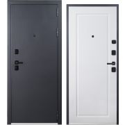 Входная дверь S-1 (Черный муар/ Белый снег)