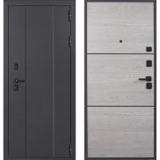 Входная дверь М-7 (Черный муар/ Астана эш уайт горизонт)