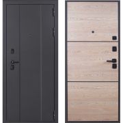 Входная дверь М-7 (Черный муар/ Астана табак горизонт)