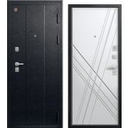Входная дверь С-106 МИНИ (Черный муар/ Белый Базальт)