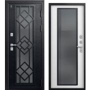 Входная дверь Термо-21 (Черный муар/ Софт ясень белый)