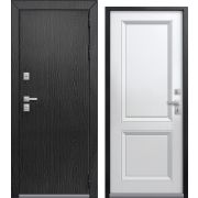 Входная дверь Термо Premium 3 (Черный муар+ Распил графит/ Кашемир белый)