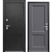 Входная дверь Термо Premium 3 (Черный муар+ Распил графит/ Кашемир графит)