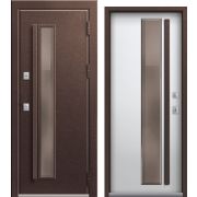 Входная дверь Термо Premium 4 механическая защёлка (Медный муар/ Кашемир белый)