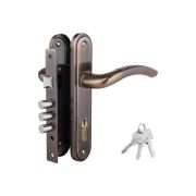 Комплект PALIDORE LH 7036-59 AB Бронза, врезного замка с ручками и цилиндром