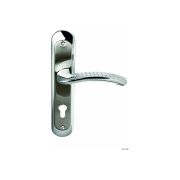 Ручка на стальной планке PALIDORE A-59 HHP Никель белый, с перфорацией