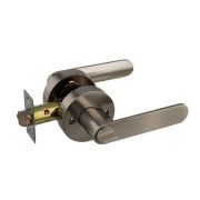 Ручка с защелкой-кноб ARSENAL 802 SN BK Никель матовый, завертка