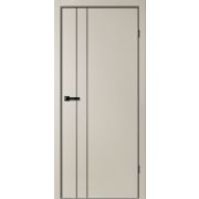 Межкомнатная дверь TRINITY TR02 GVI Айриш, (черный молдинг и алюм.кромка с 4-х сторон, магнитная защелка)