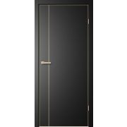 Межкомнатная дверь TRINITY TR04 GVI Титан, (шампань молдинг и алюм.кромка с 4-х сторон, магнитная защелка)