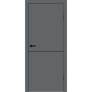 Межкомнатная дверь EMALUX TECHNO BLACK облегченное H1 глухое Вулкан