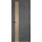 Межкомнатная дверь ЭКОШПОН TECHNO BLACK DUO 2 глухое цвет Муар темно-серый