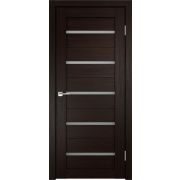 Межкомнатная дверь экошпон DUPLEX со стеклом без притвора Венге