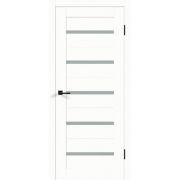 Межкомнатная дверь экошпон DUPLEX со стеклом без притвора цвет Дуб снежный