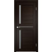Межкомнатная дверь экошпон DUPLEX 3 со стеклом без притвора Венге