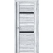 Межкомнатная дверь экошпон XLINE 4 со стеклом без притвора Клён айс